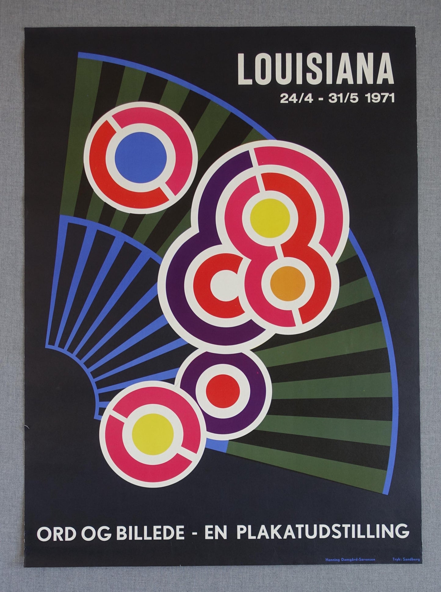 1971 Henning Damgård-Sørensen on Louisiana Museum of Modern Art - Original Vintage Poster