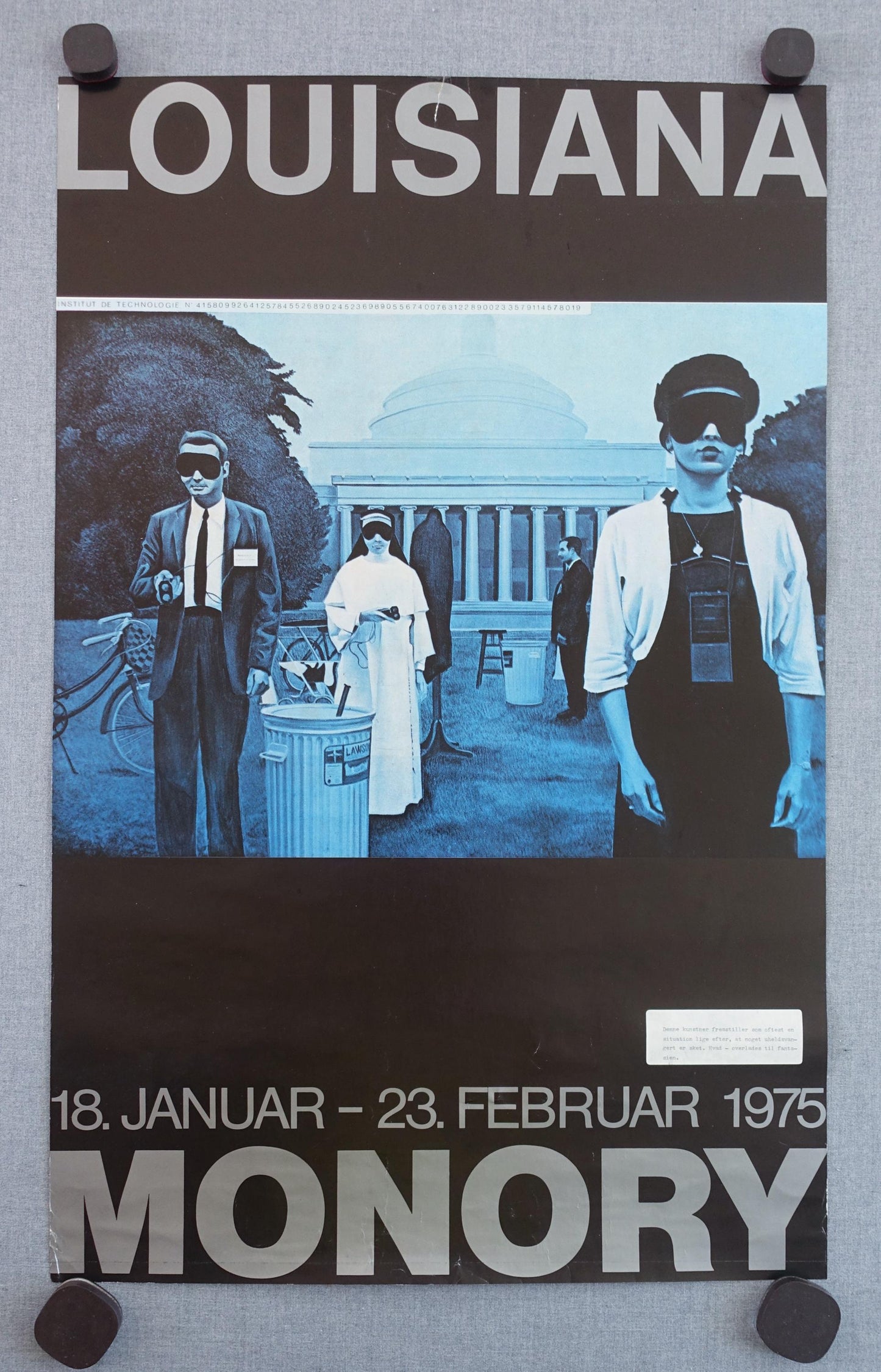 1975 Jacques Monory USA 76 Exhibition Poster - Original Vintage Poster