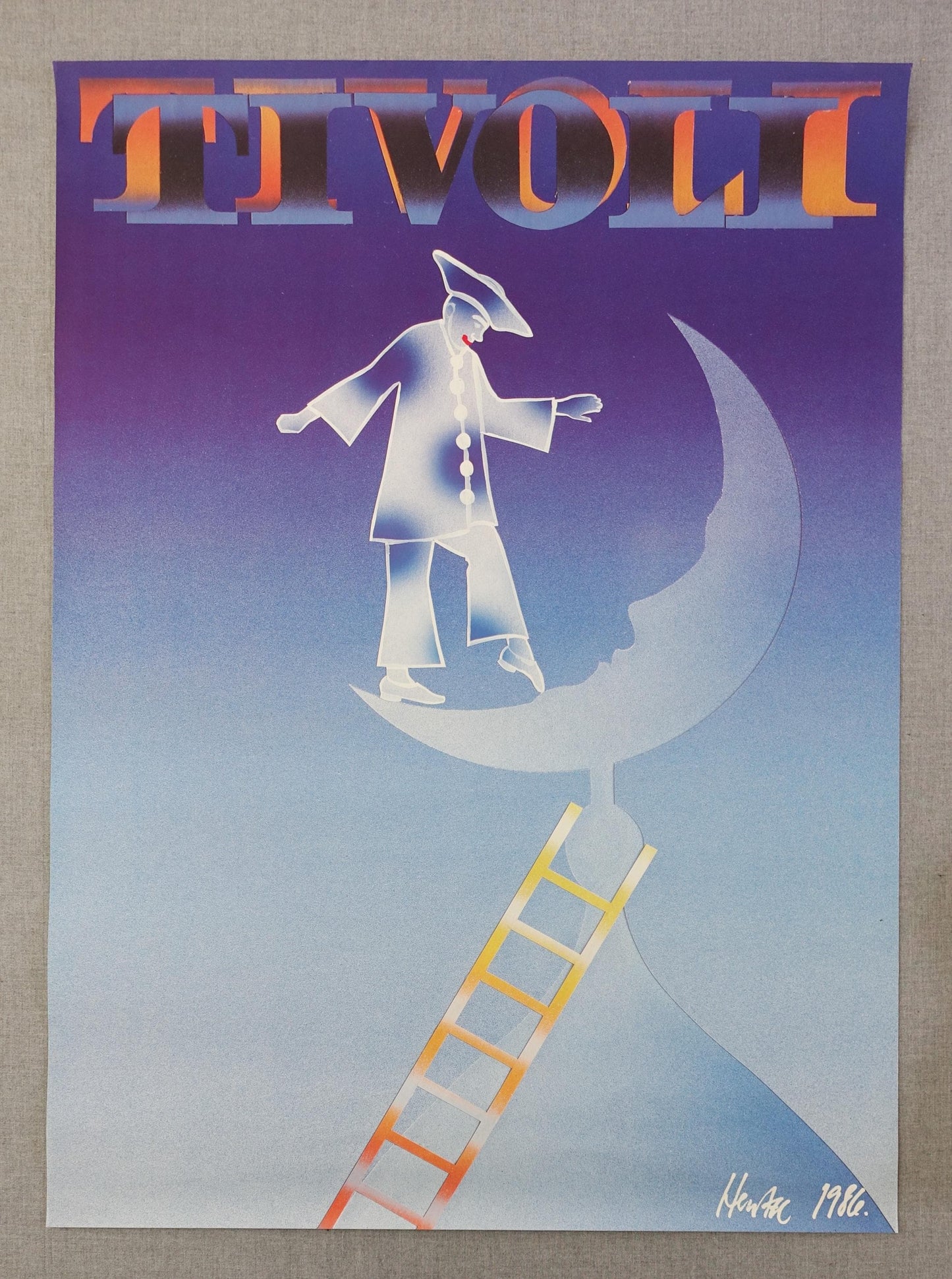 1986 Tivoli Gardens by Peter Hentze  - Original Vintage Poster