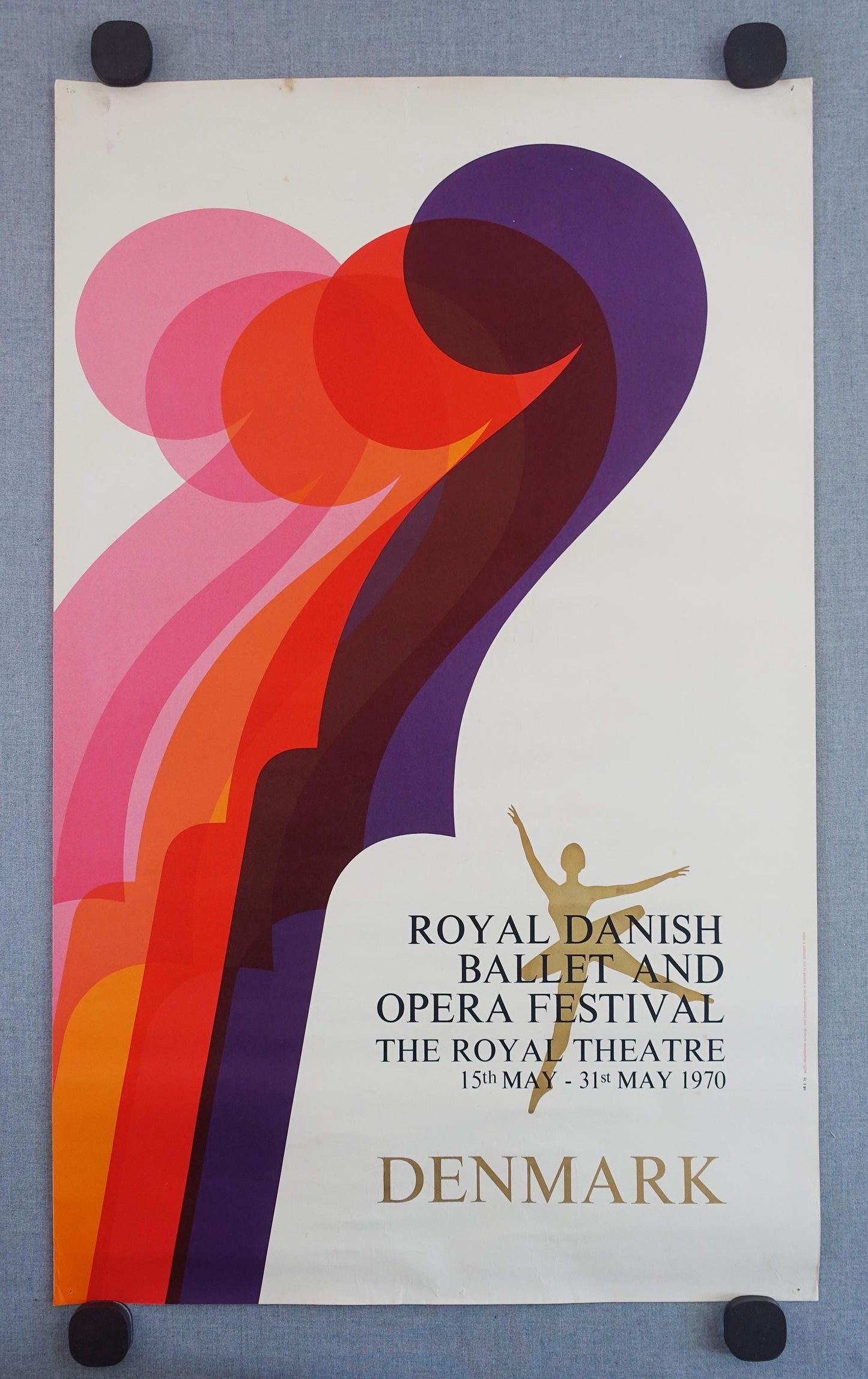 1970 Royal Danish Ballet and Opera Festival - Original Vintage Poster