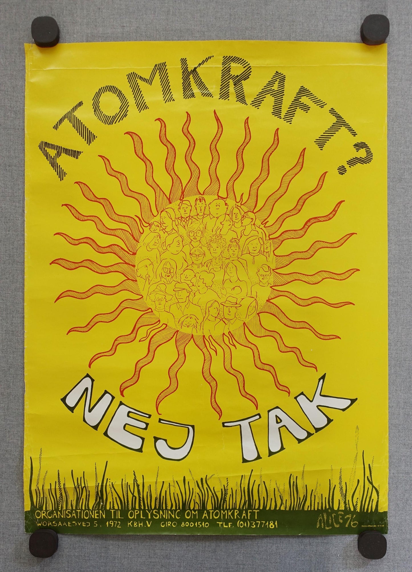 1976 Anti-nuclear Power Campaign Poster - Original Vintage Poster