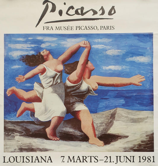 1981 Piccaso Deux Femmes Courant Sur la Plage at Louisiana Museum of Modern Art - Original Vintage Poster