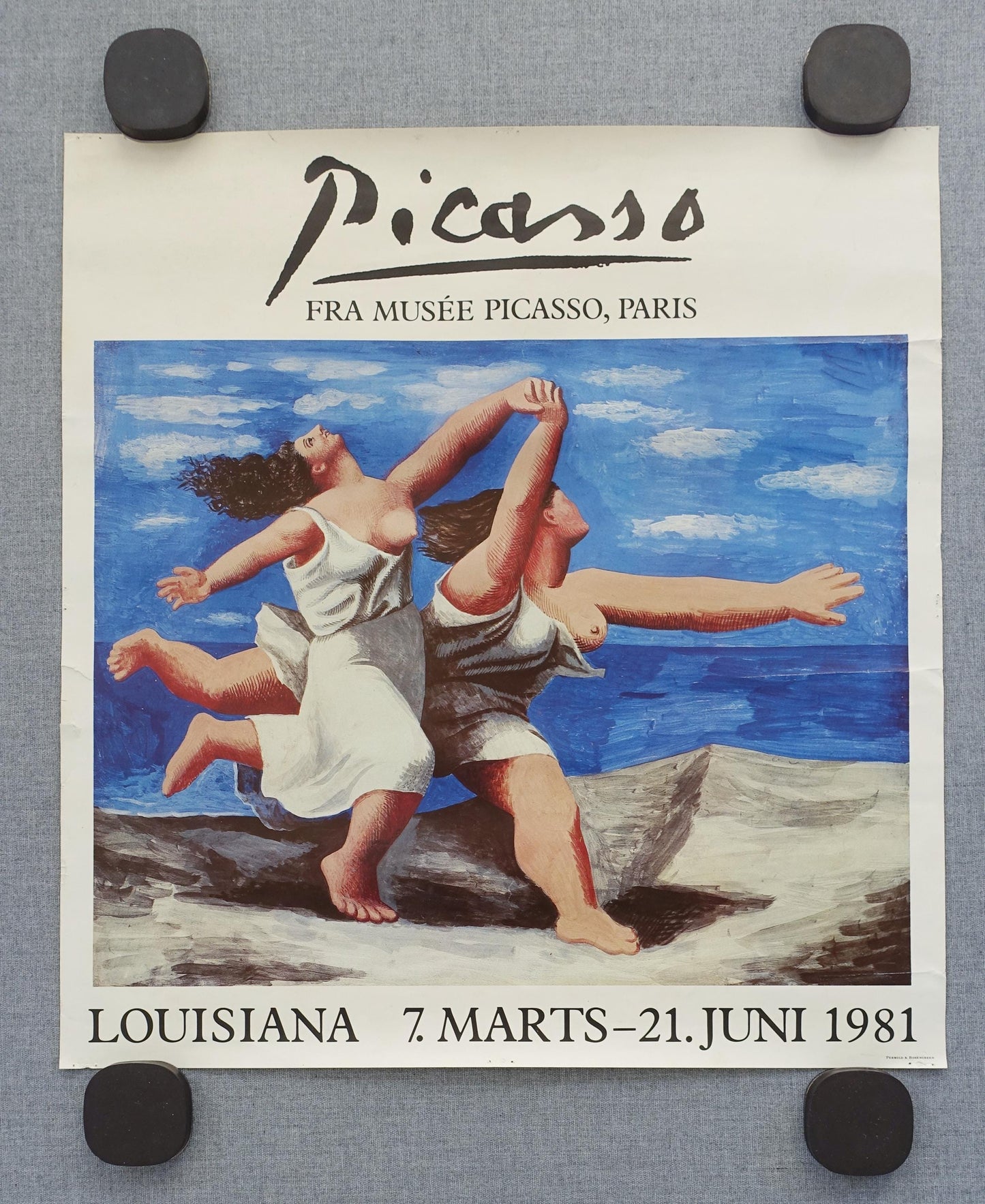 1981 Piccaso Deux Femmes Courant Sur la Plage at Louisiana Museum of Modern Art - Original Vintage Poster