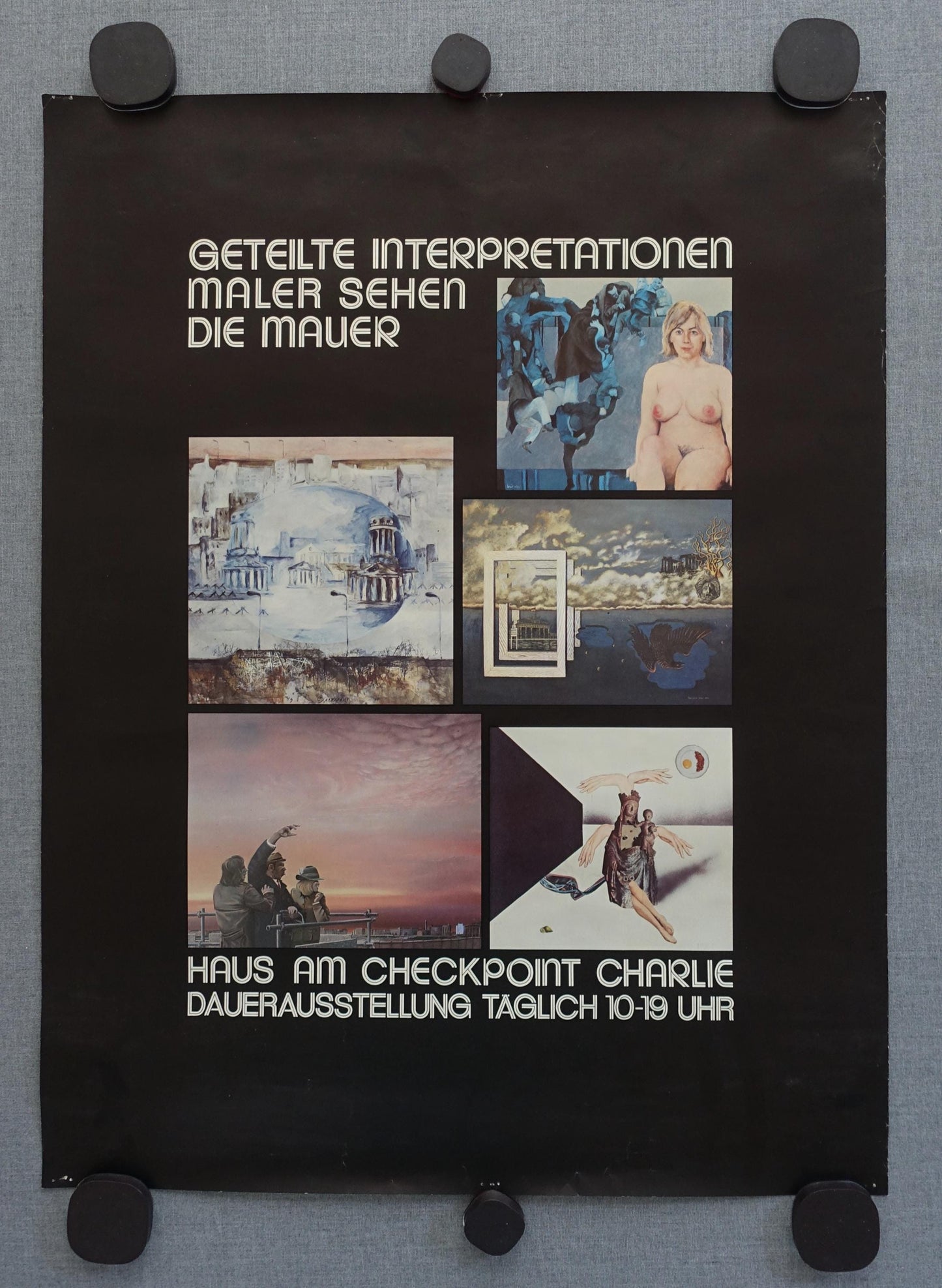 1980s Berlin Wall Exhibition Poster - Original Vintage Poster