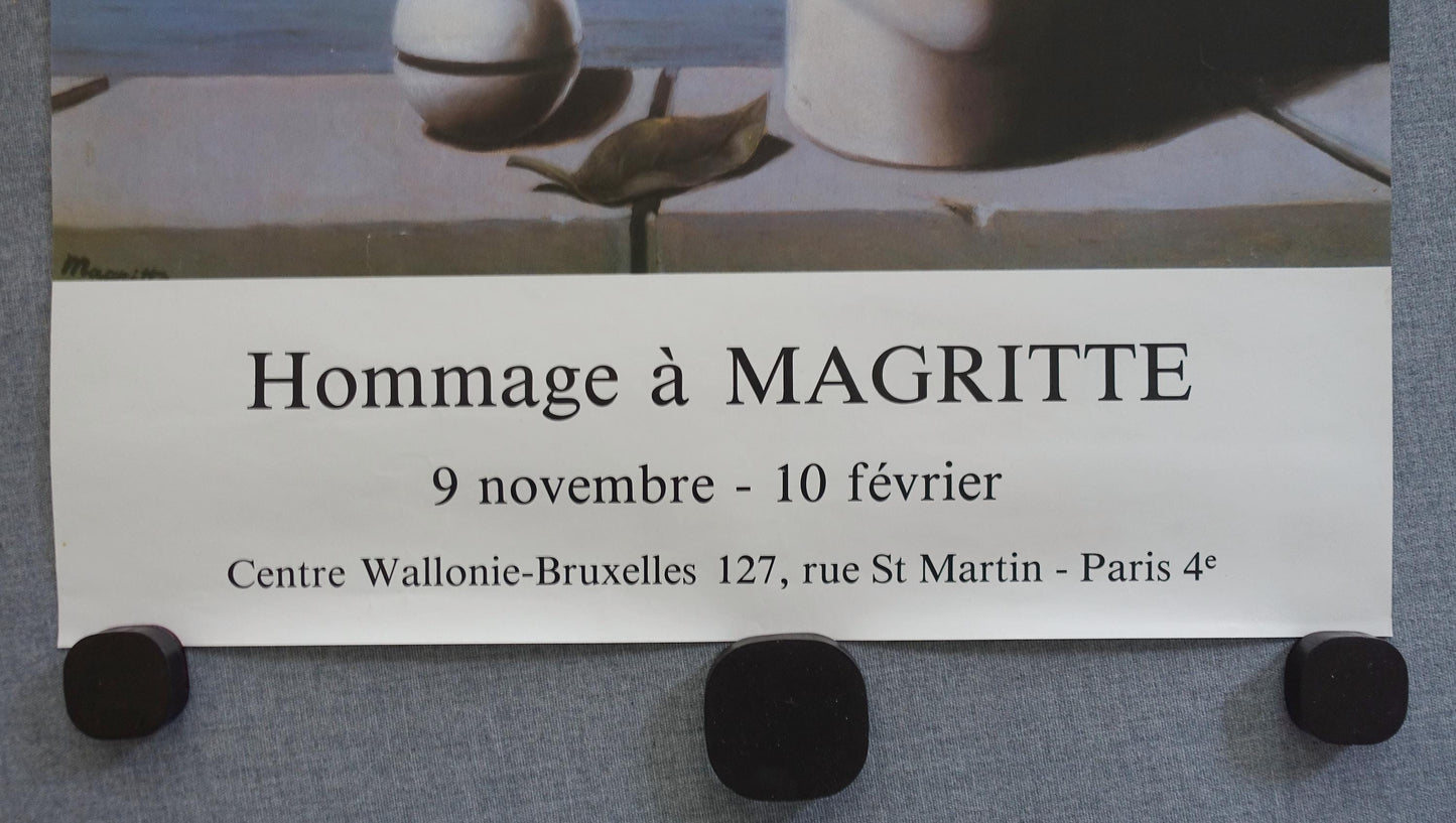 1980s Magritte Centre Wallonie Paris Exhibition Poster - Original Vintage Poster