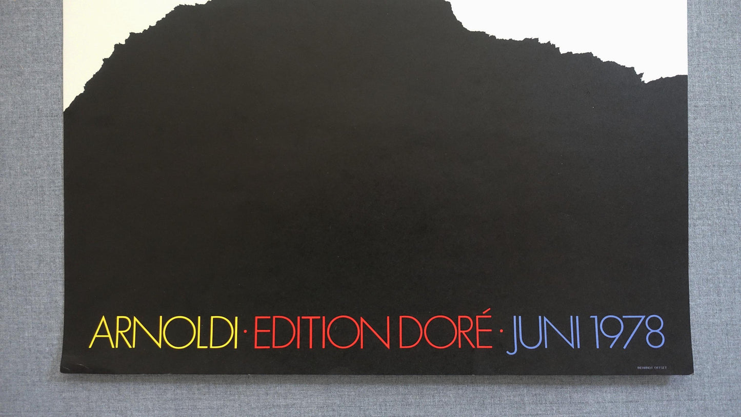 1978 Arnoldi Exhibition Poster Edition Doré - Original Vintage Poster