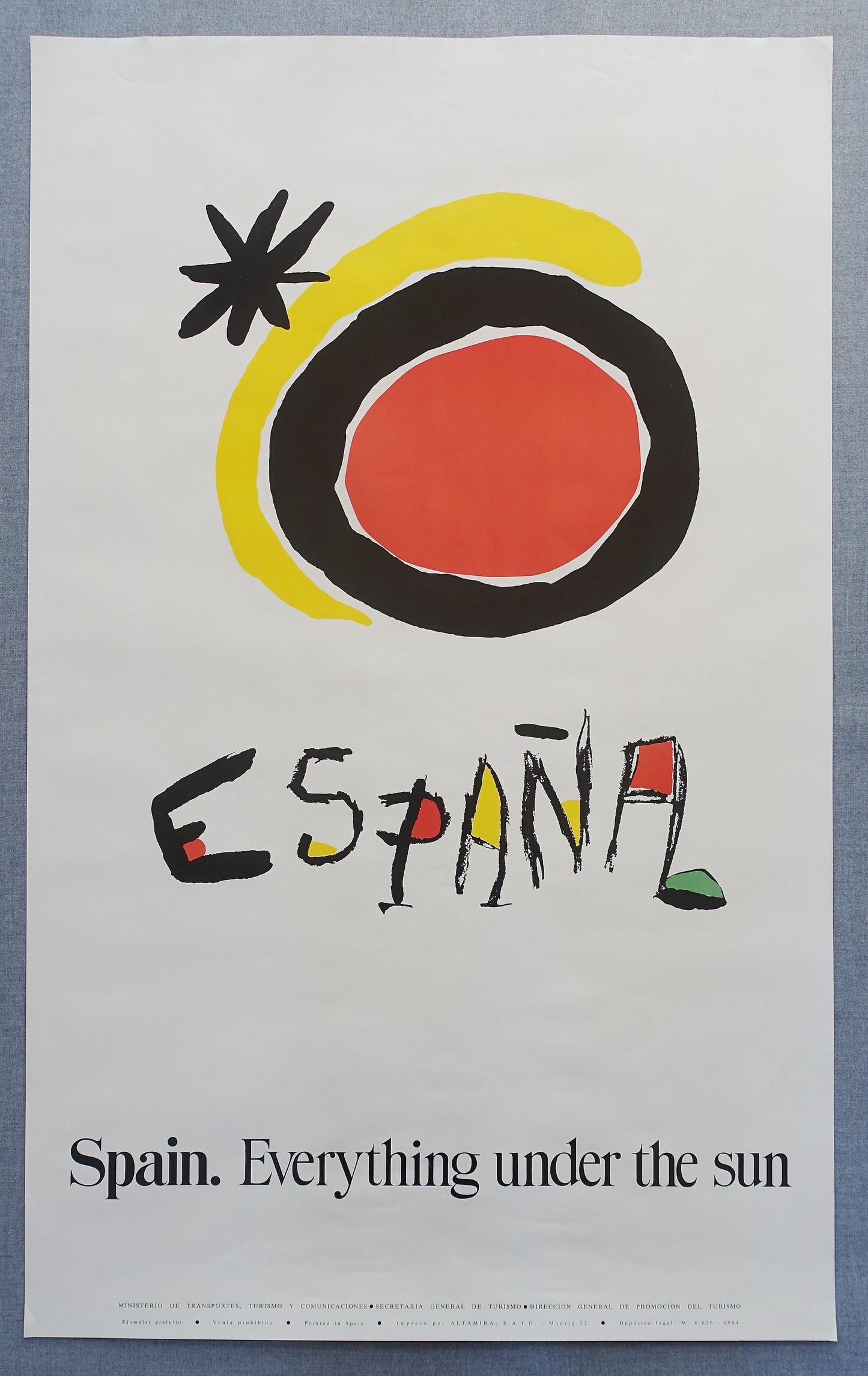 1984 Spain Travel Poster by Miro - Original Vintage Poster