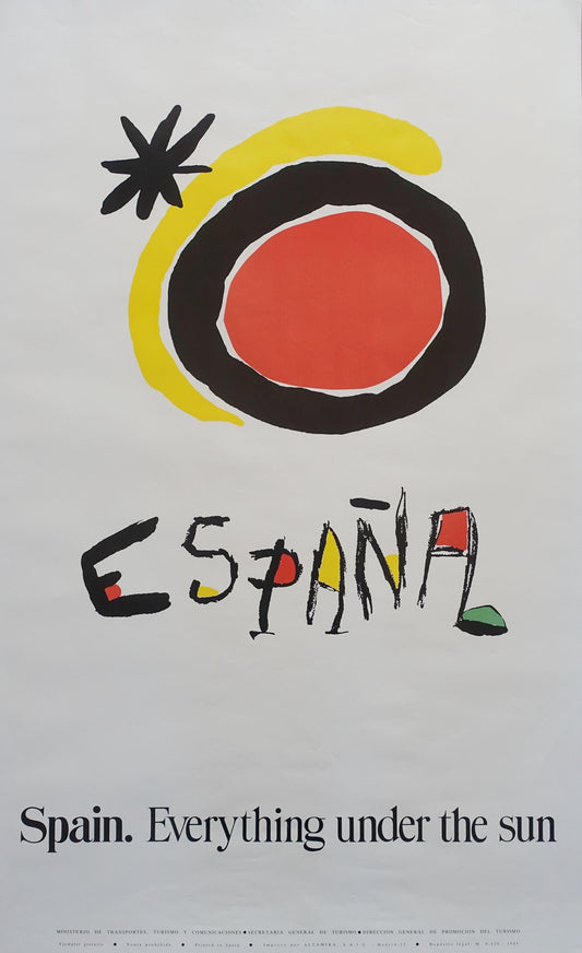 1984 Spain Travel Poster by Miro - Original Vintage Poster