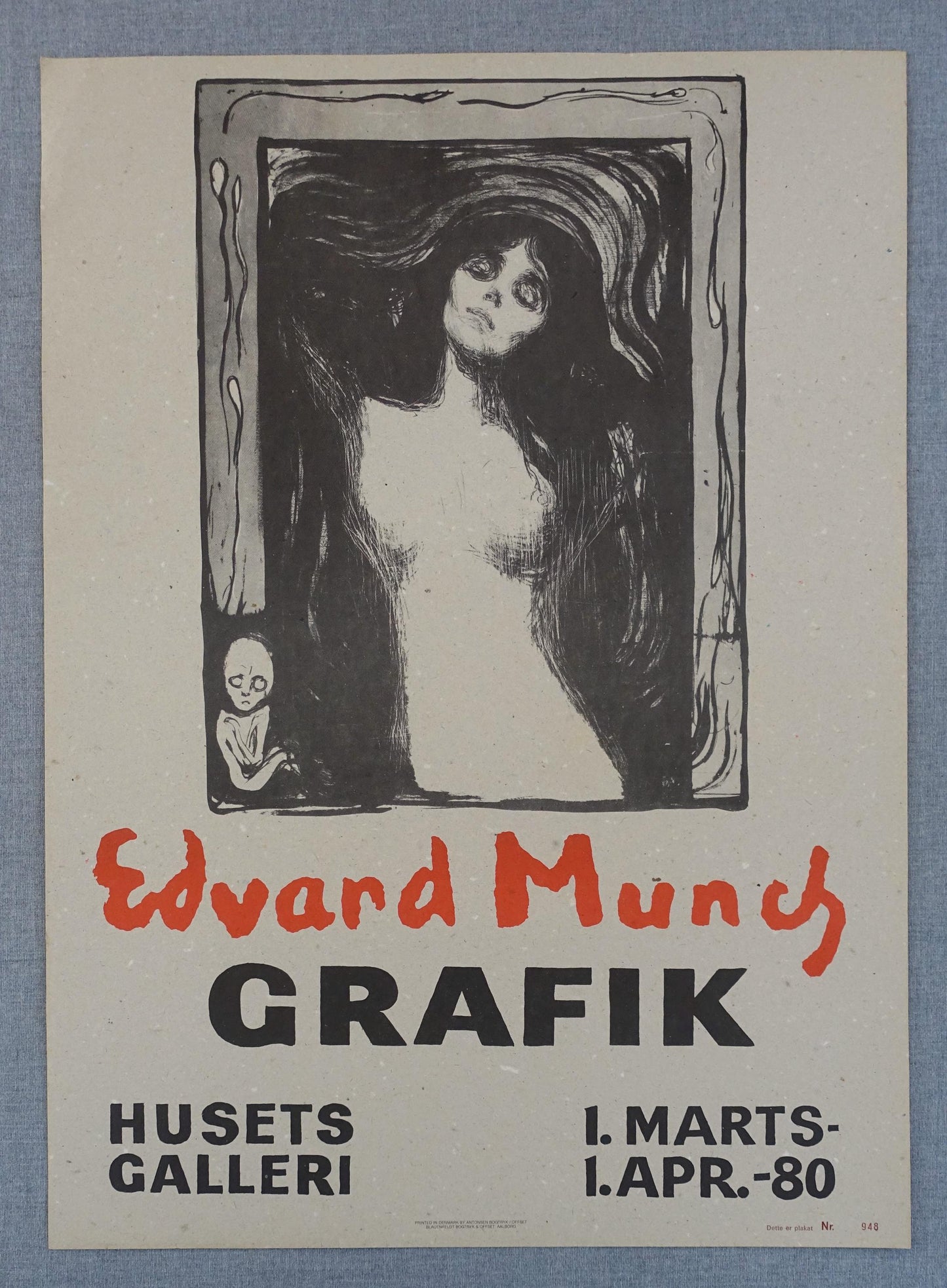 1980 Edvard Munch Madonna Exhibition Poster No 948 - Original Vintage Poster