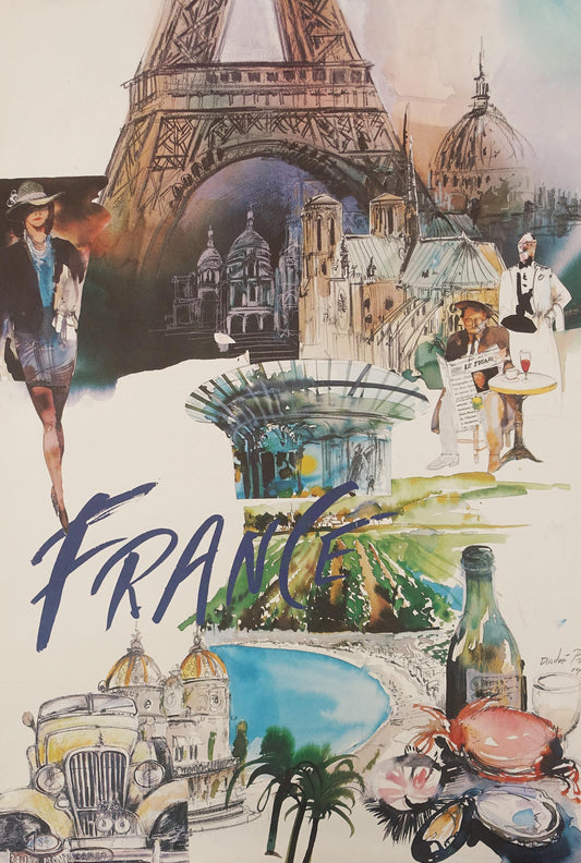 1992 France Travel Poster - Original Vintage Poster