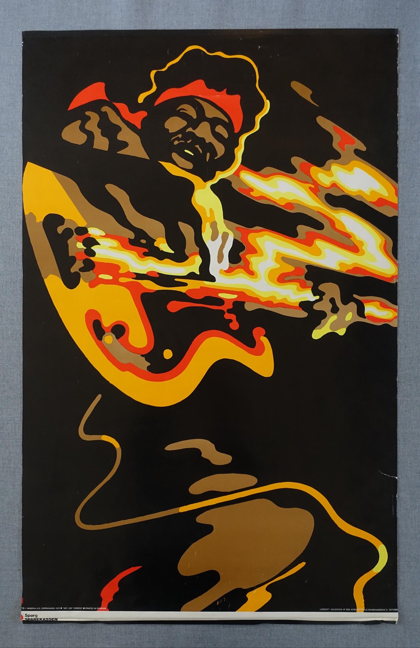 1972 Jimi Hendrix by Waldemar Świerzy - Original Vintage Poster