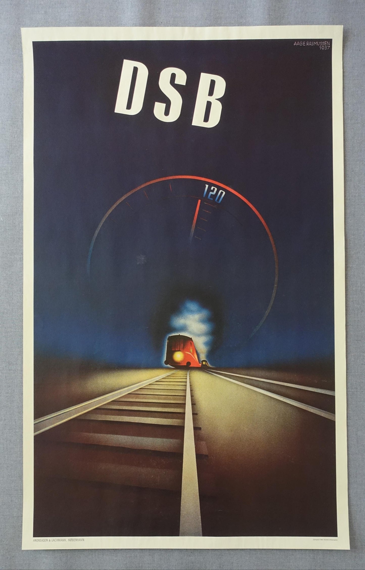 1985 High Speed Train by Aage Rasmussen (1937) - Vintage Poster