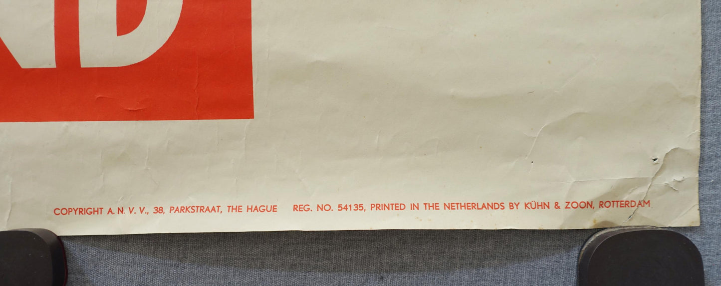 1950s Netherlands Travel Poster by Alfred Frederiks - Original Vintage Poster
