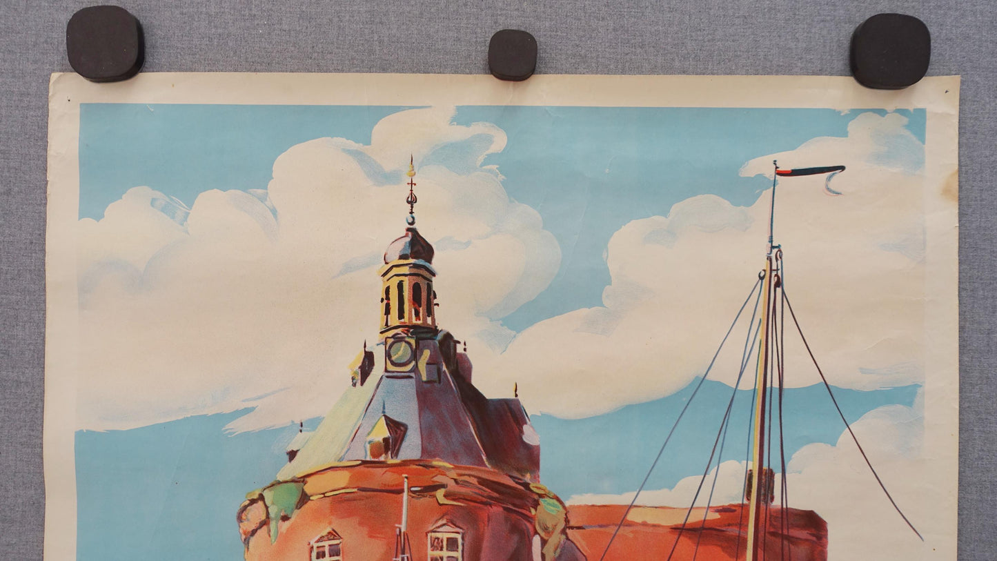 1950s Netherlands Travel Poster by Alfred Frederiks - Original Vintage Poster