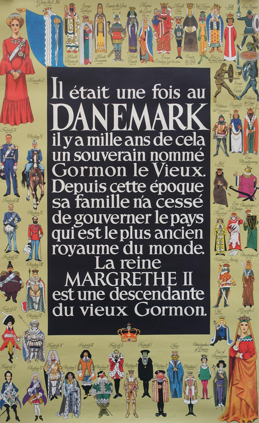 1984 Kings & Queens of Denmark (French) - Original Vintage Poster