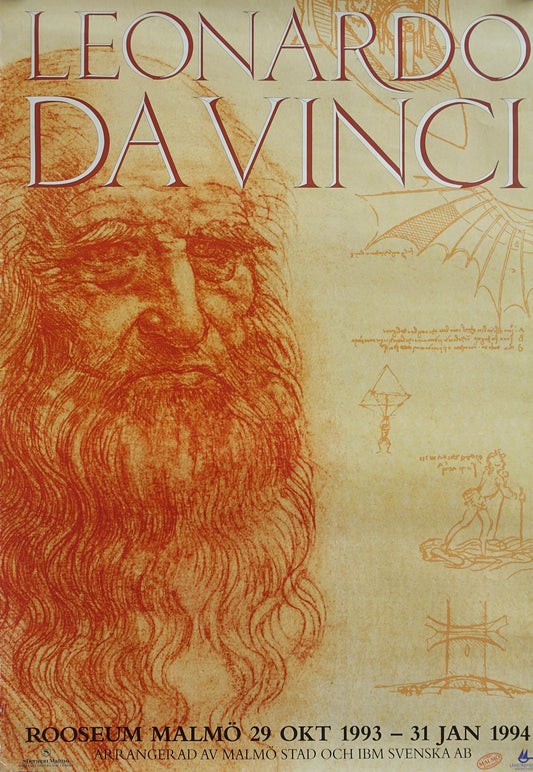1994 Leonardo da Vinci Exhibition Poster - Original Vintage Poster