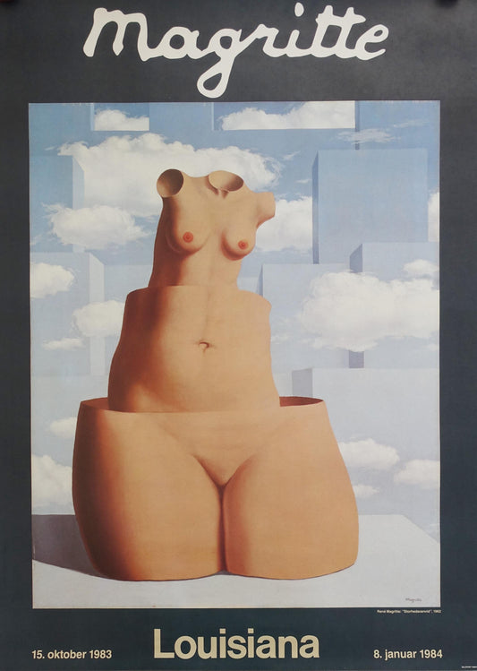 1983 Magritte Art Exhibition Louisiana Poster - Original Vintage Poster