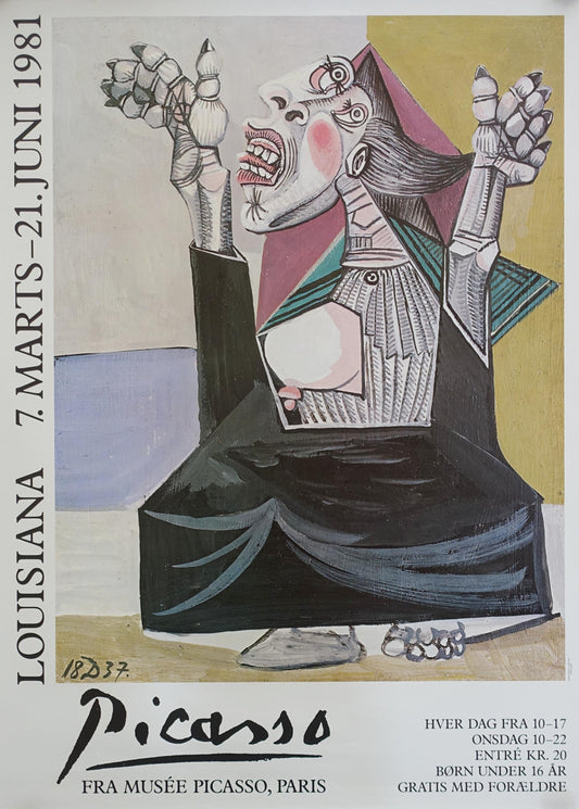 1981 Picasso Louisiana Exhibition Poster - Original Vintage Poster
