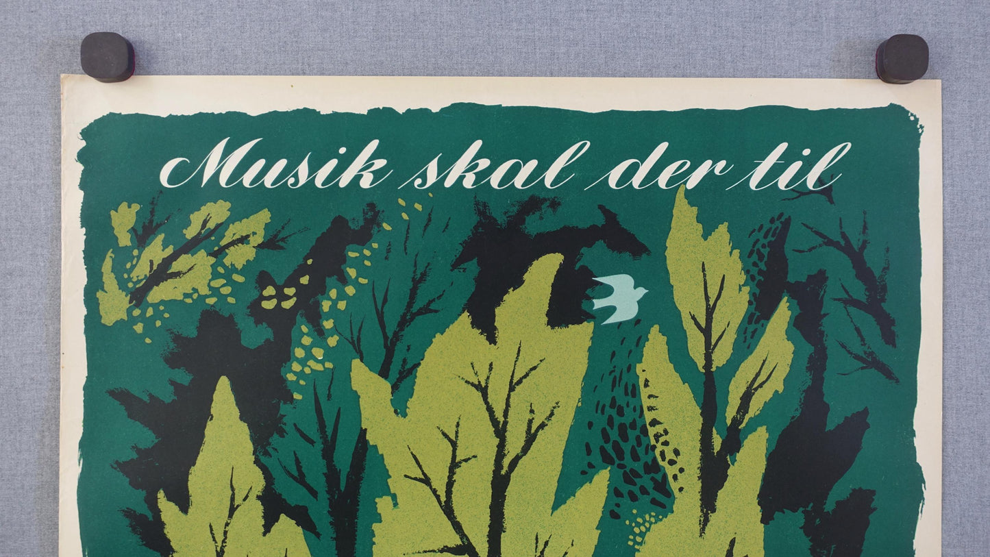 1950s Play Music Campaign Høyrup - Vintage Poster