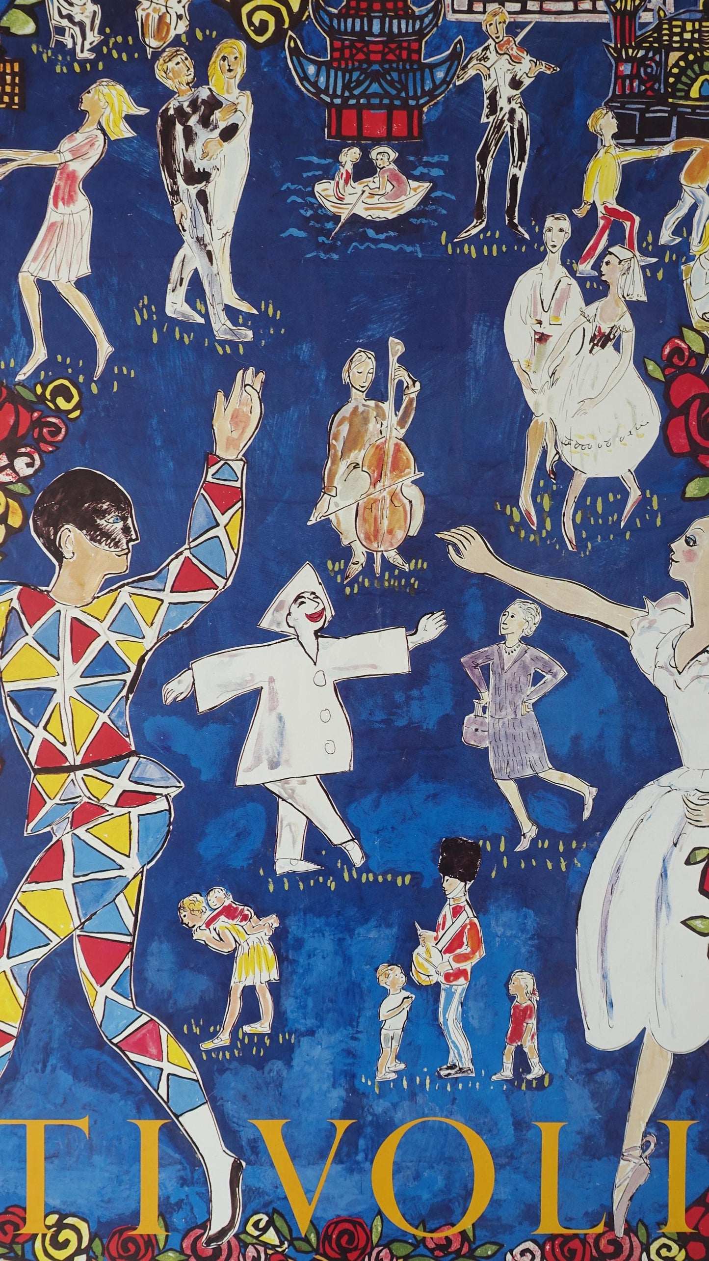 1989 Tivoli Gardens by Ulla Kampmann - Original Vintage Poster