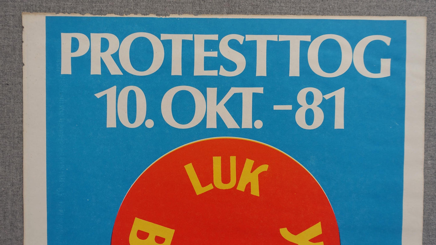 1981 Anti-nuclear Movement Campaign Poster - Original Vintage Poster