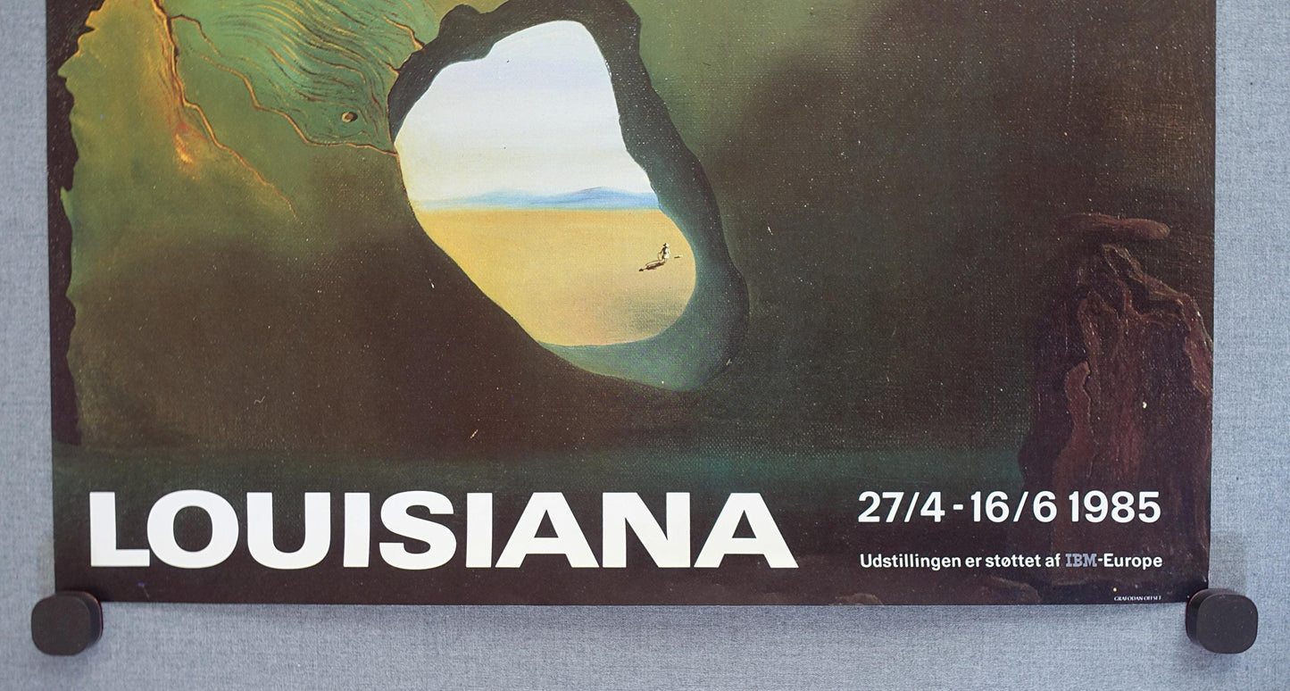 1985 Dali Exhibition Poster on Louisiana Museum of Modern Art - Original Vintage Poster