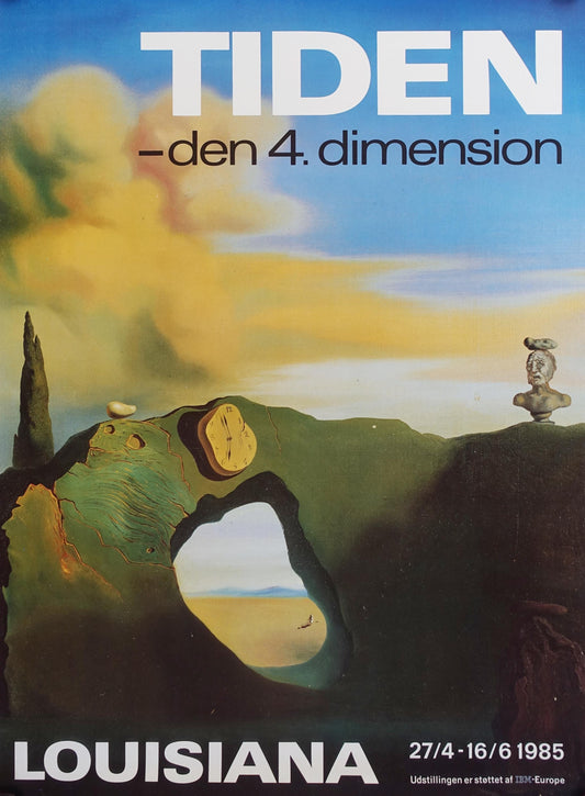 1985 Dali Exhibition Poster on Louisiana Museum of Modern Art - Original Vintage Poster