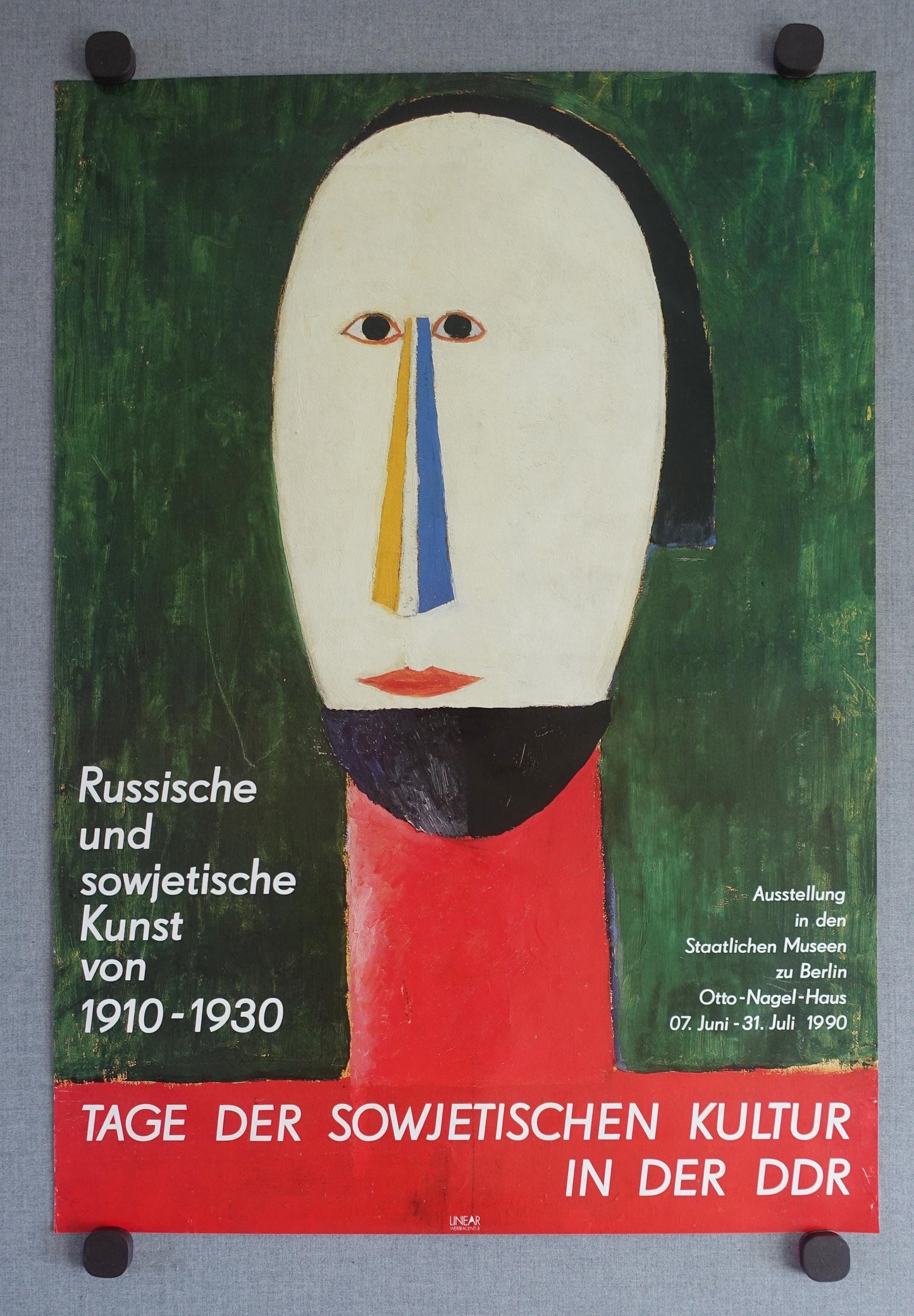 1990 Soviet and Russian Art in DDR - Original Vintage Poster