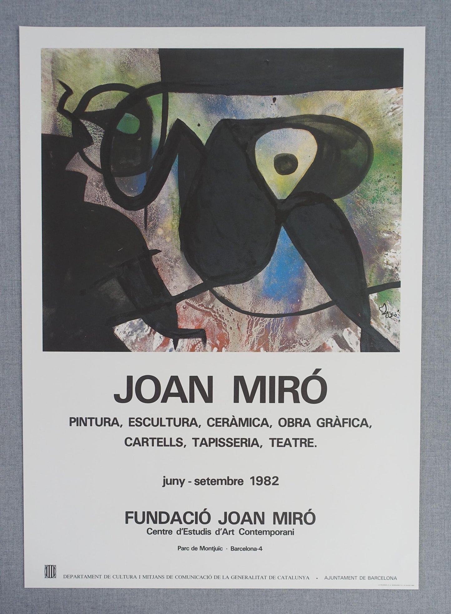 1982 Miro Barcelona Exhibition Poster - Original Vintage Poster