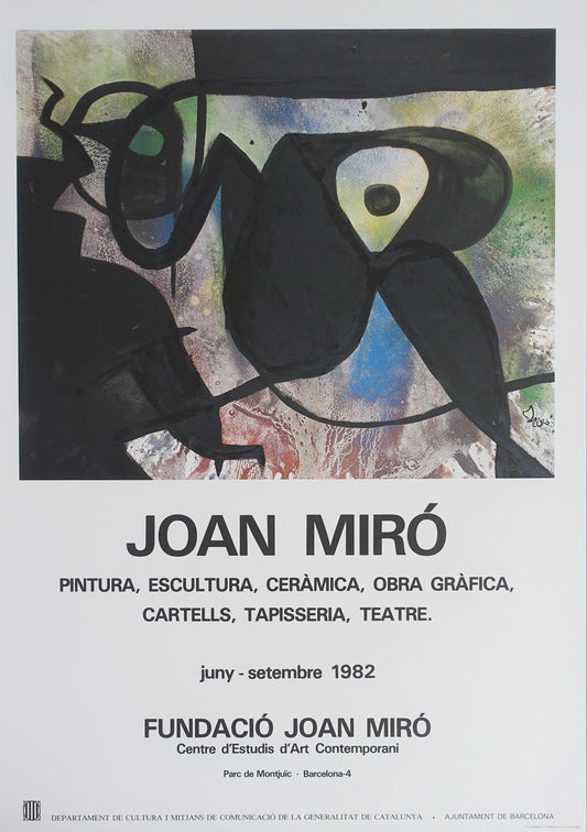 1982 Miro Barcelona Exhibition Poster - Original Vintage Poster