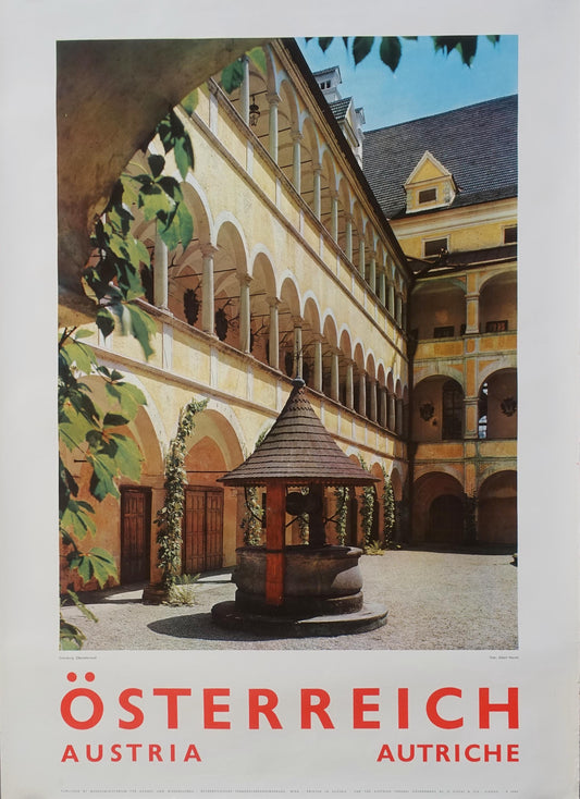 1960s Austria Travel Poster Greinburg, Oberösterreich - Original Vintage Poster