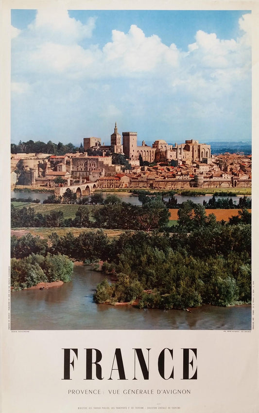 1960s France, Avignon Travel Poster - Original Vintage Poster