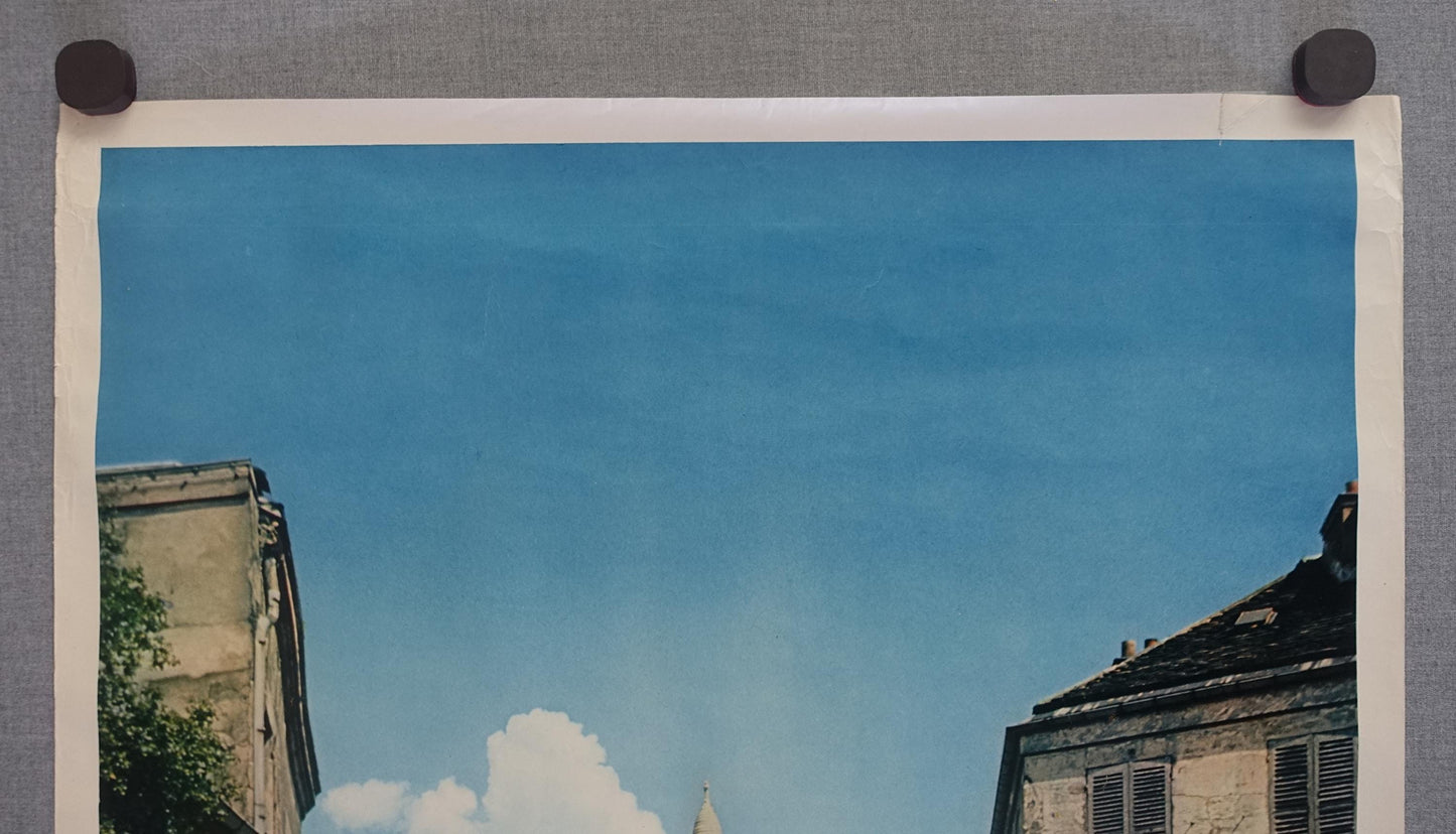 1960s Paris Montmartre Travel Poster - Original Vintage Poster
