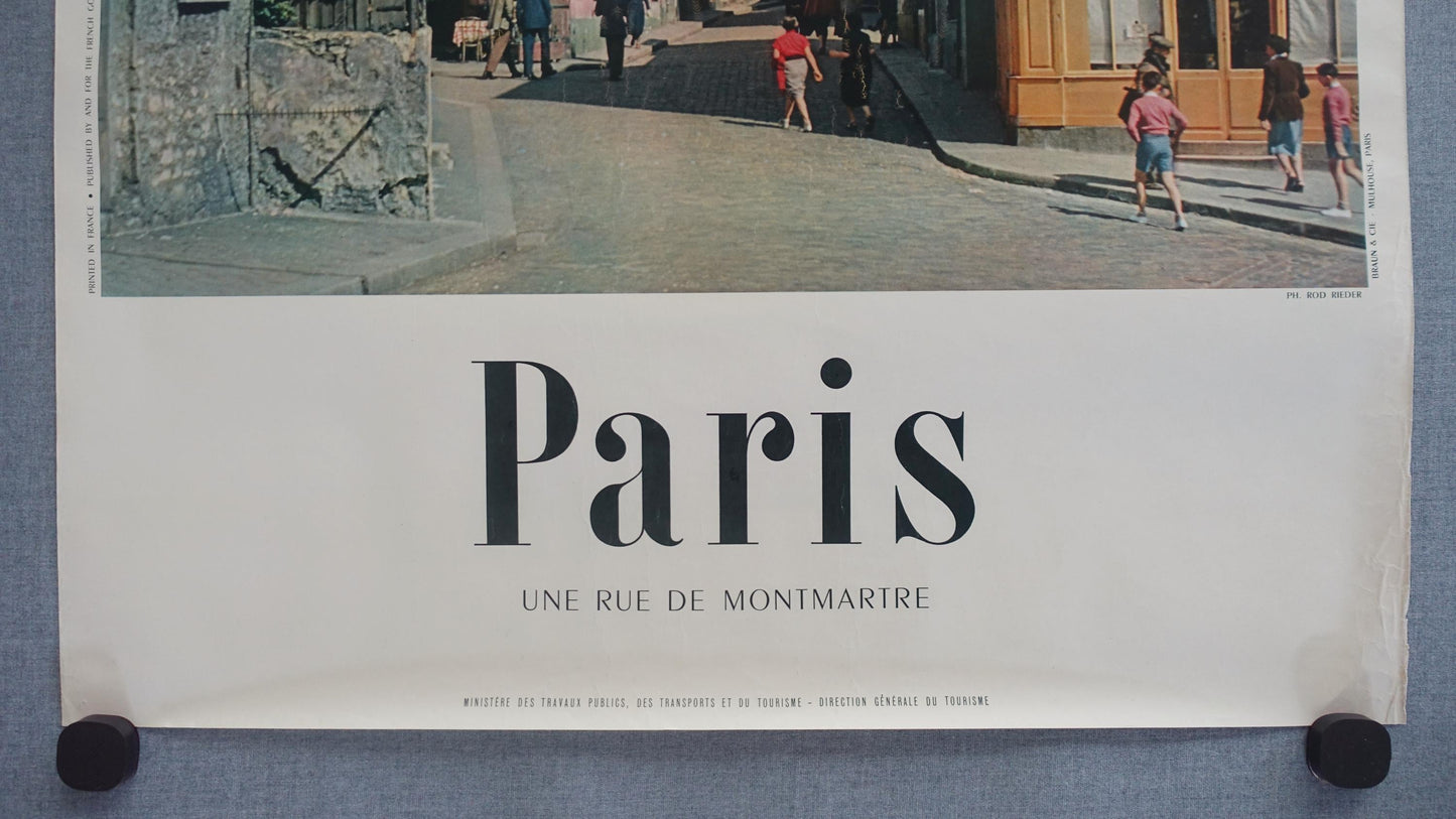 1960s Paris Montmartre Travel Poster - Original Vintage Poster