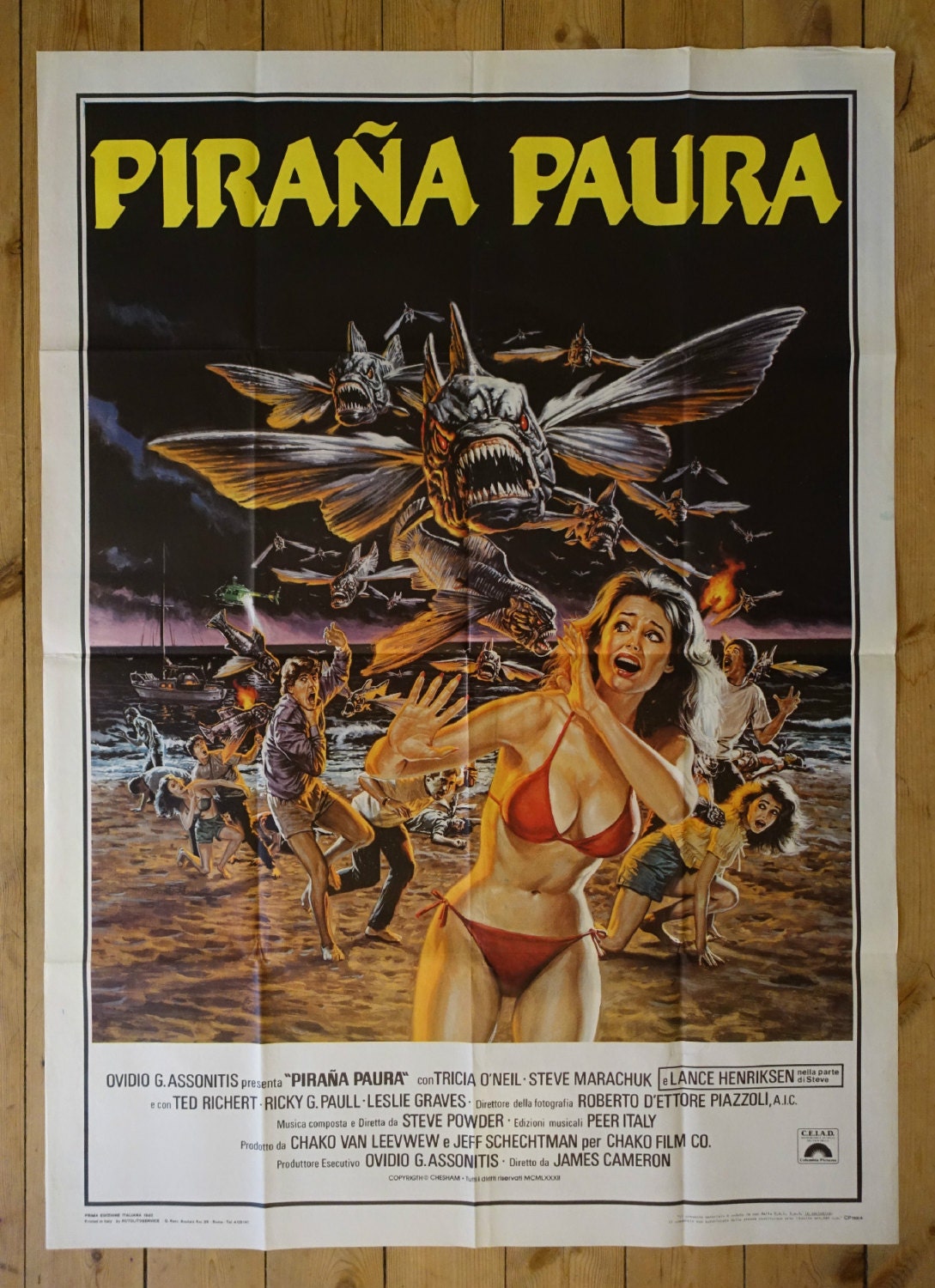 1982 Piranha II "The Spawning" - Original Vintage Poster