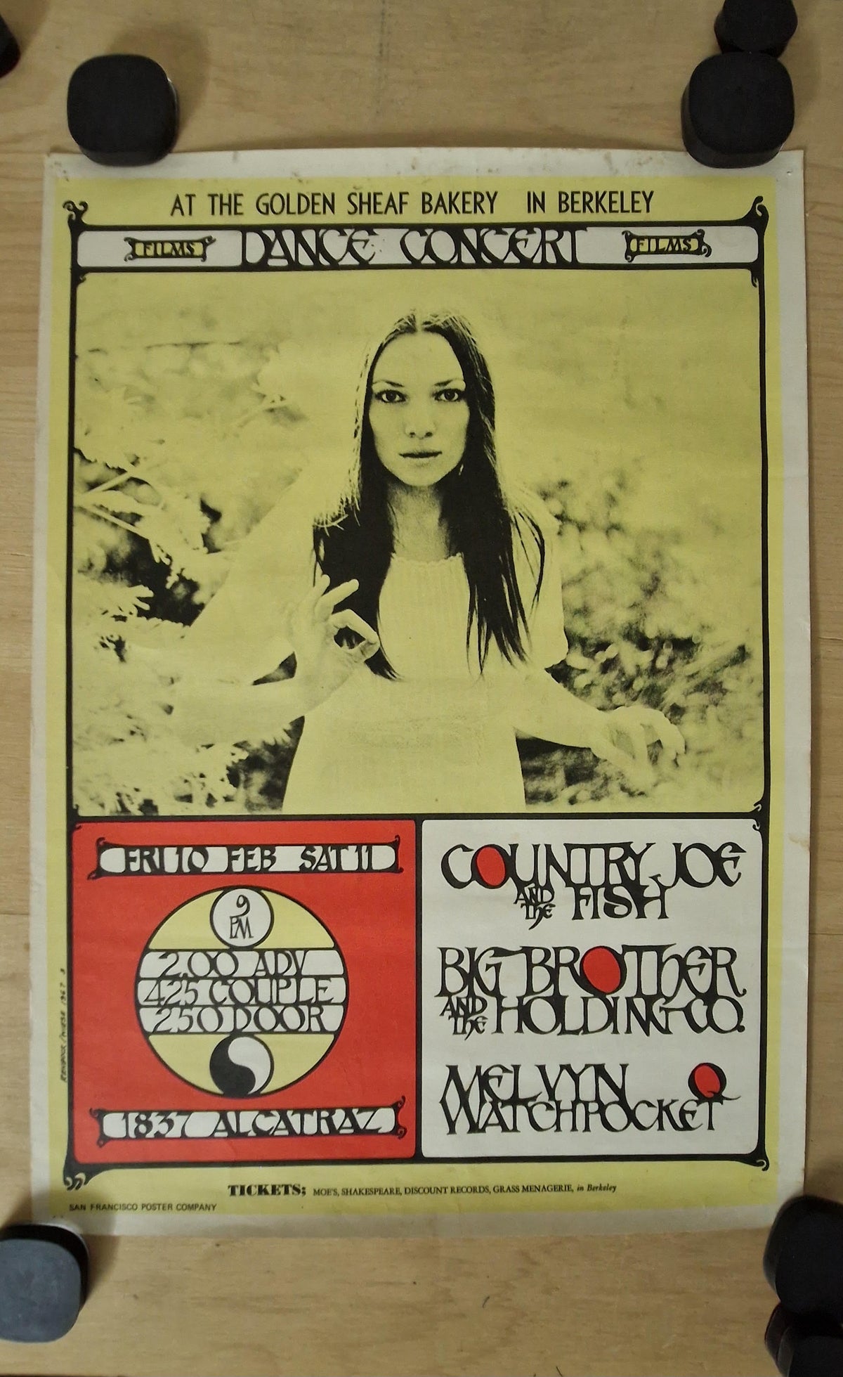 RESERVED 1967 Concert Poster - Original Vintage Poster