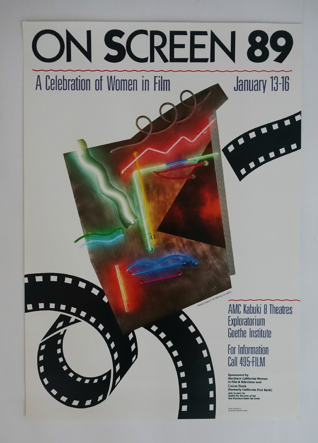 1989 On Screen Film Festival - Original Vintage Poster
