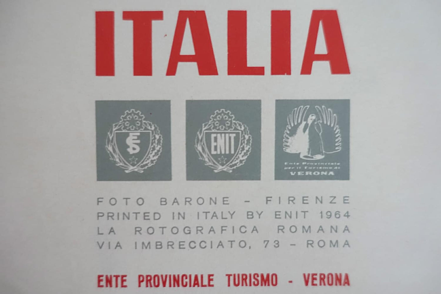 1964 Verona Travel Poster - Original Vintage Poster