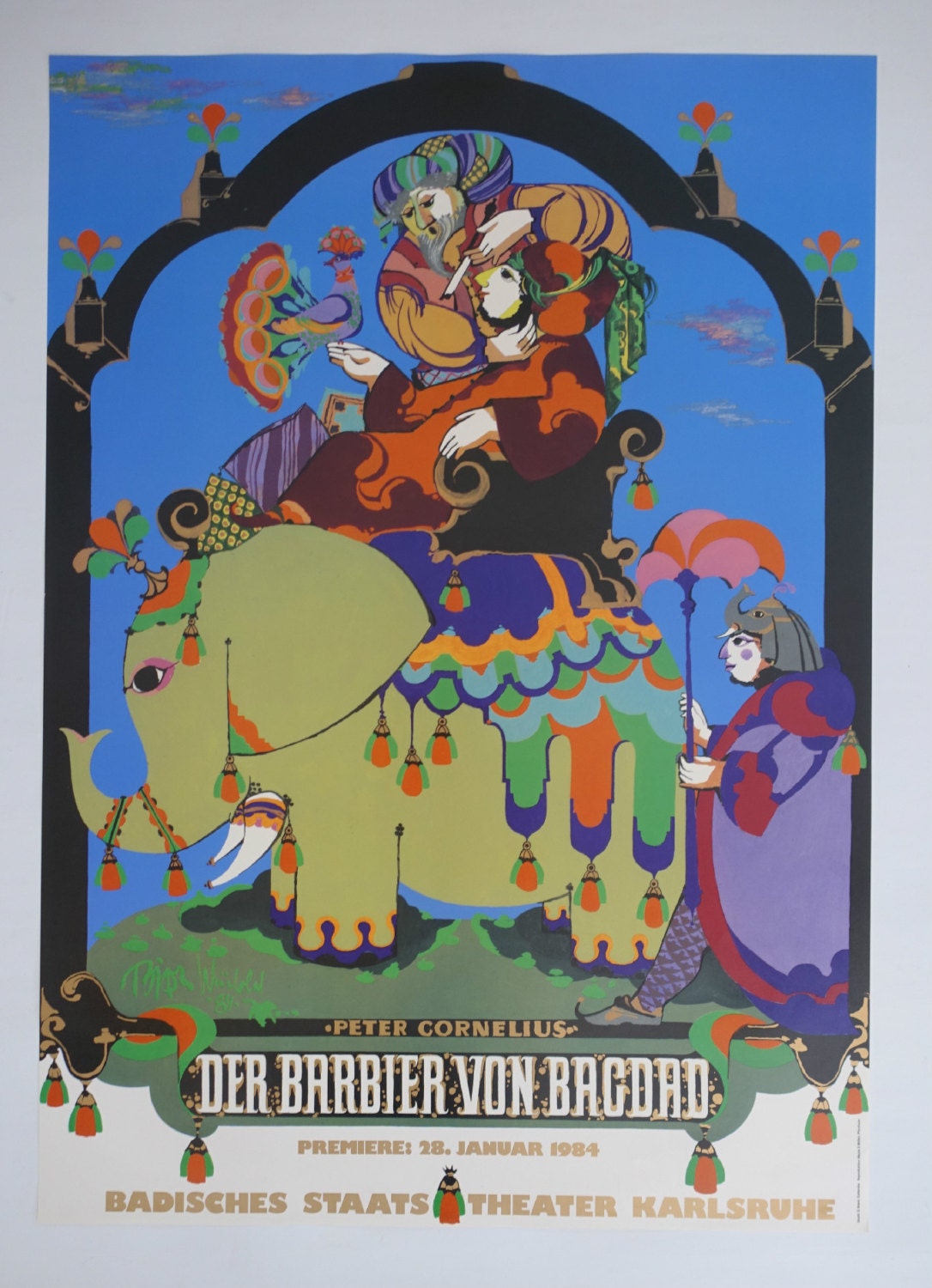 1984 Wiinblad The Barber of Baghdad - Original Vintage Poster