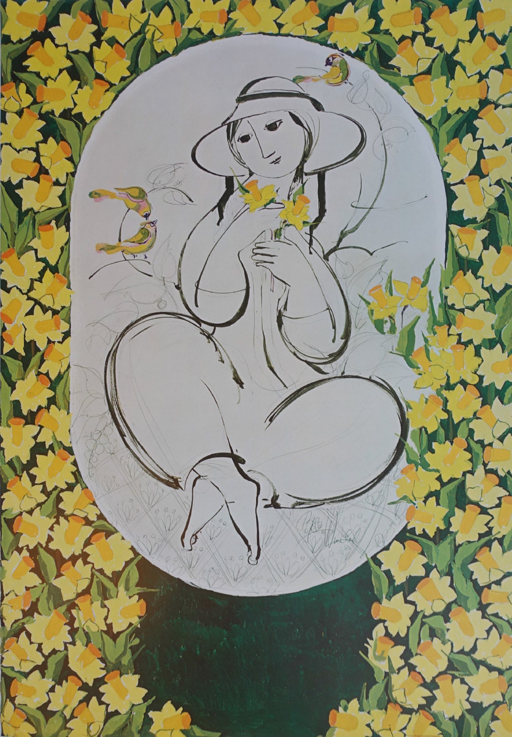 1980 Wiinblad Nature Girl - Original Vintage Poster