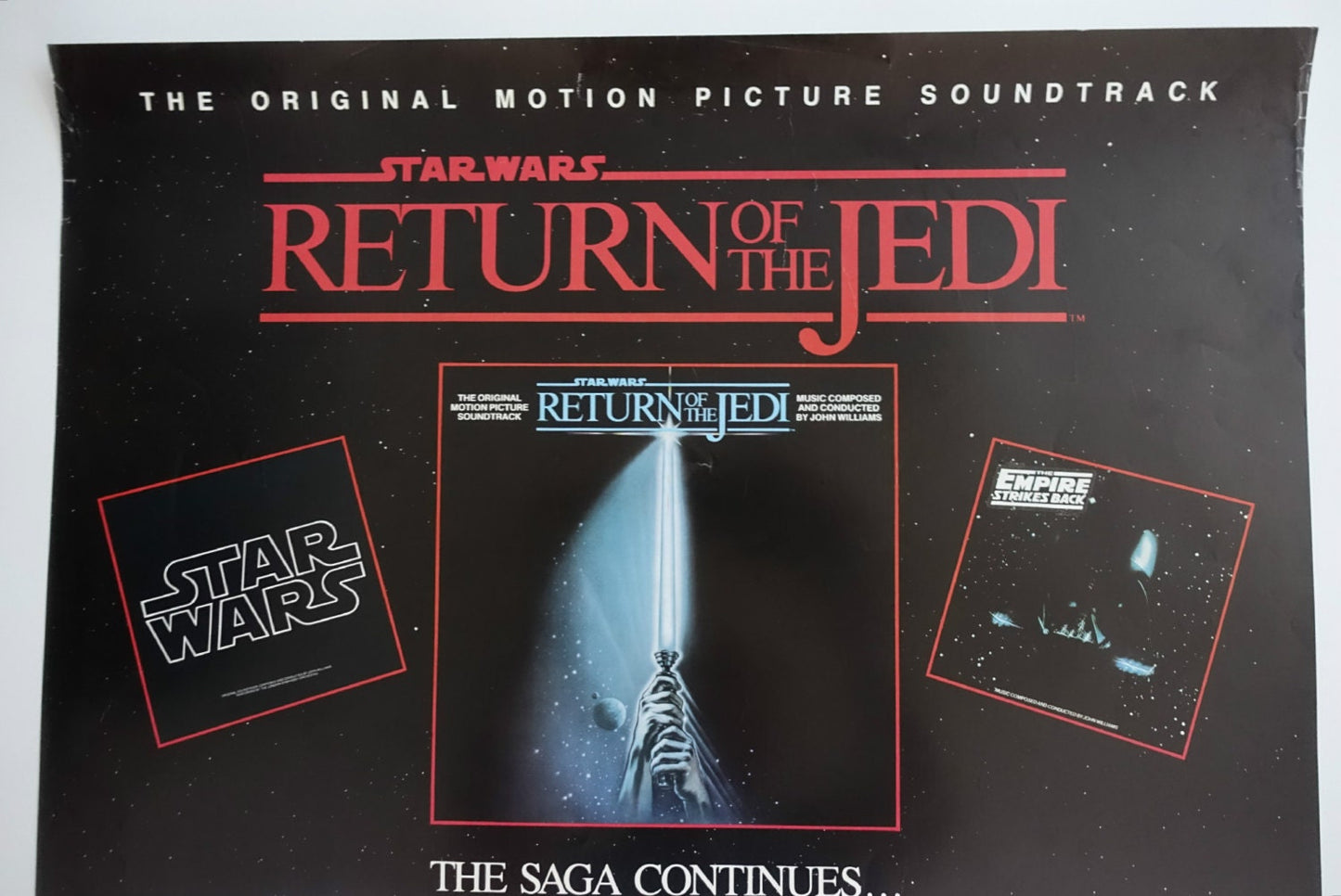 1983 Star Wars "Return of the Jedi" Movie Poster (3-CPO/R2-D2 version) - Original Vintage Poster