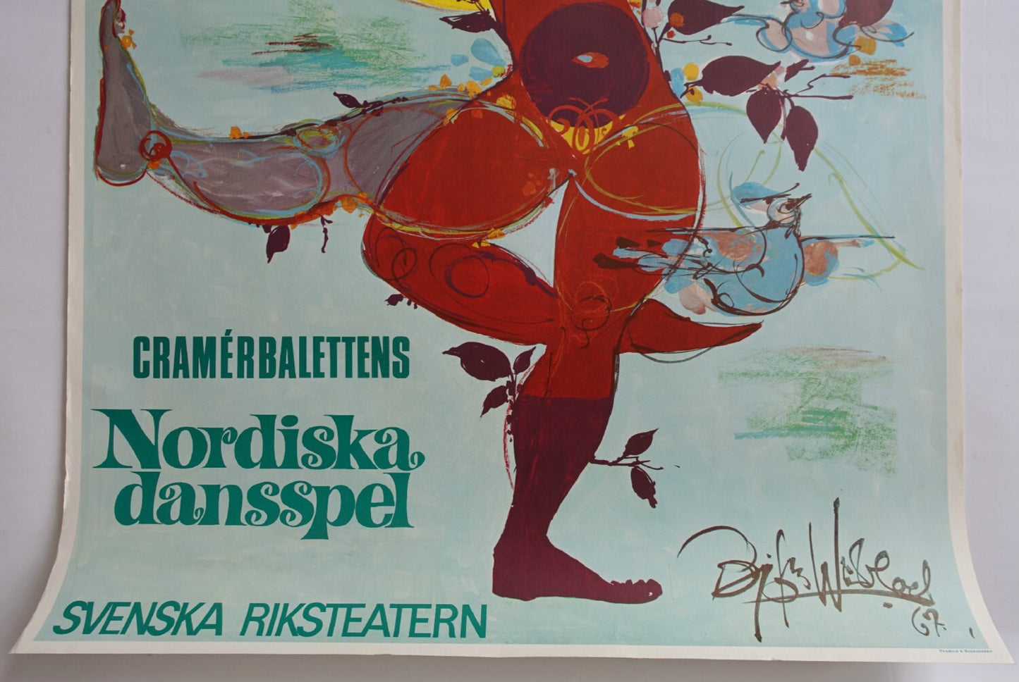 1967 Wiinblad's The Nordic Dancing Games - Original Vintage Poster