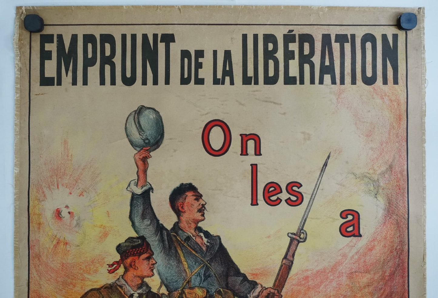 1918 French WWI Propaganda Poster for War Shares "Emprunt de la Libération" - Original Vintage Poster