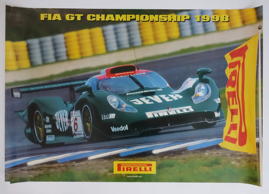 1998 Pirelli Tires Advertisement - Original Vintage Poster
