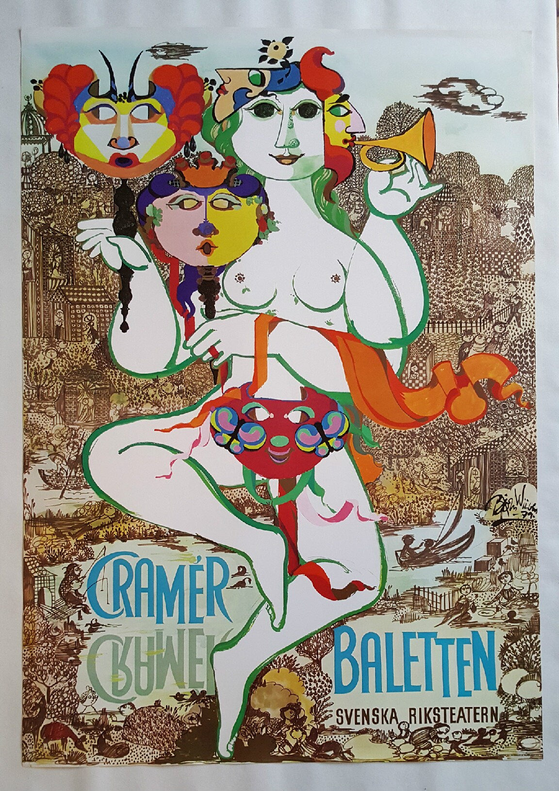 1979 Wiinblad Cramér Baletten - Original Vintage Poster