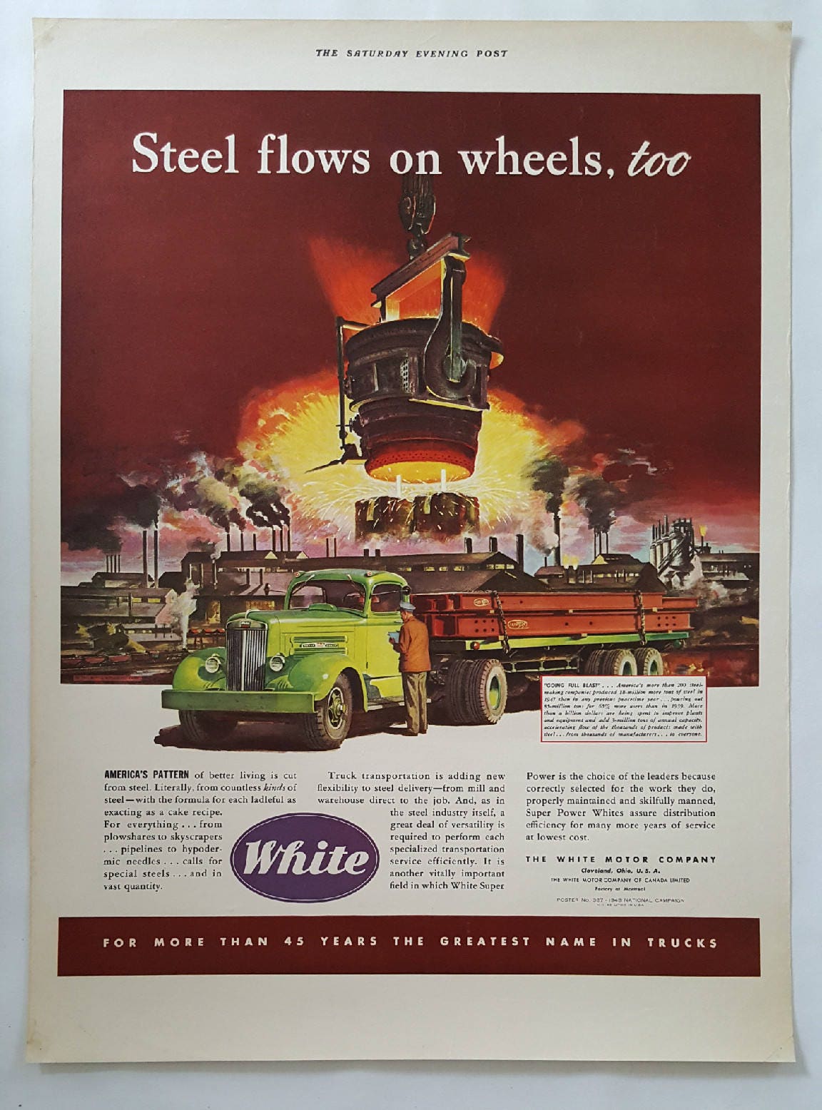 1948 White Motor Company - Original Vintage Poster