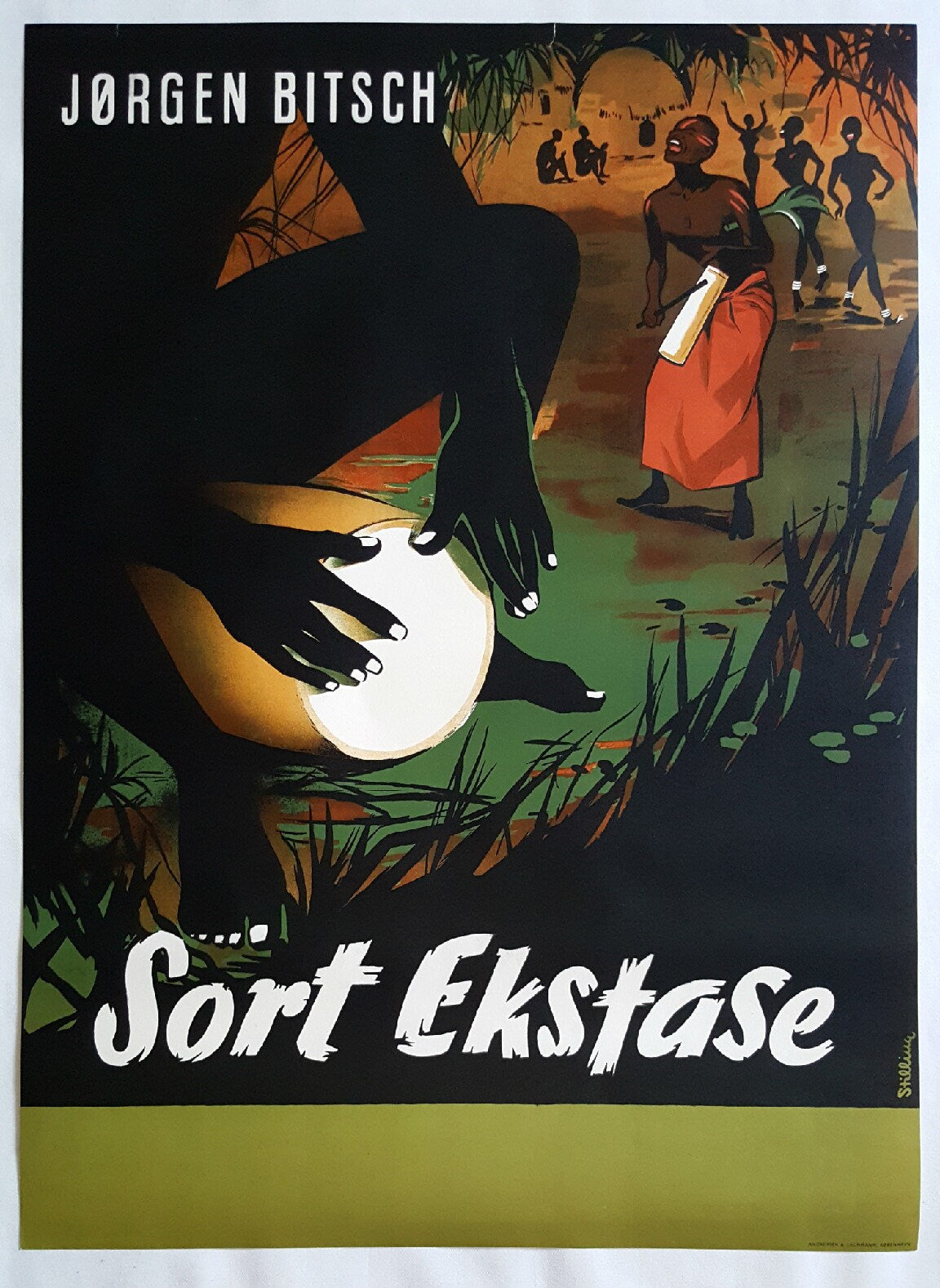 1955 Black Ecstasy Movie Poster - Original Vintage Poster