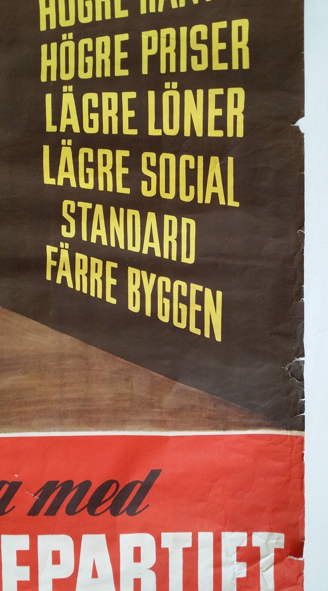 1948 Swedish Workers Party - Original Vintage Poster