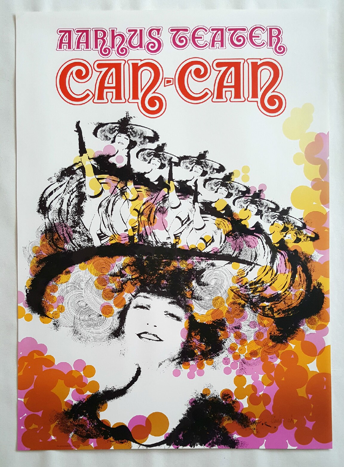 1975 Can-Can Musical by Aarhus Teater - Original Vintage Poster