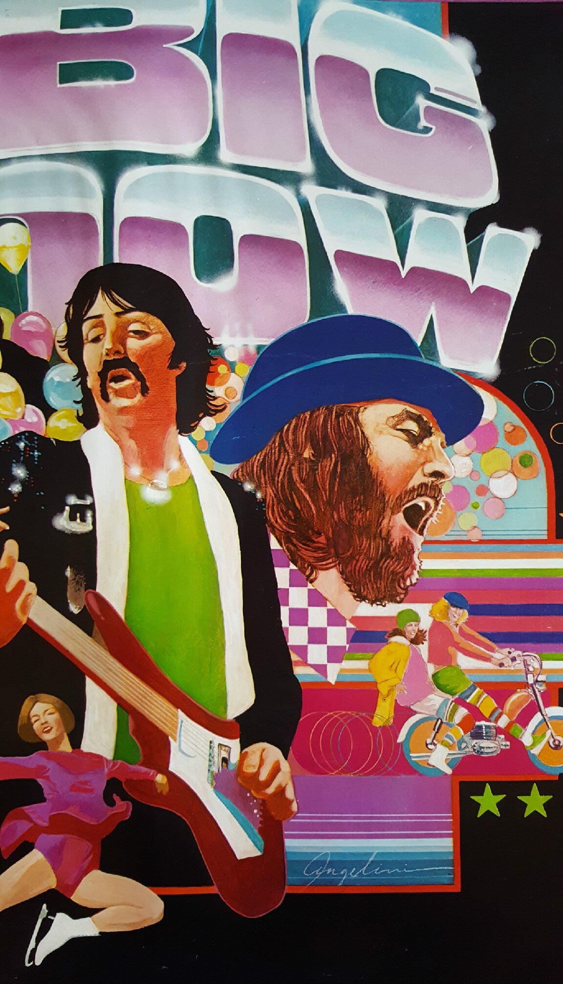 1980s The Big Show feat. Paul McCartney and Chuck Mangioni - Original Vintage Poster